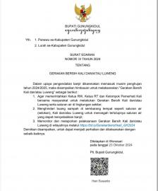 SURAT EDARAN NOMOR 39 TAHUN 2024 TENTANG GERAKAN BERSIH KALI DAN ATAU LUWENG